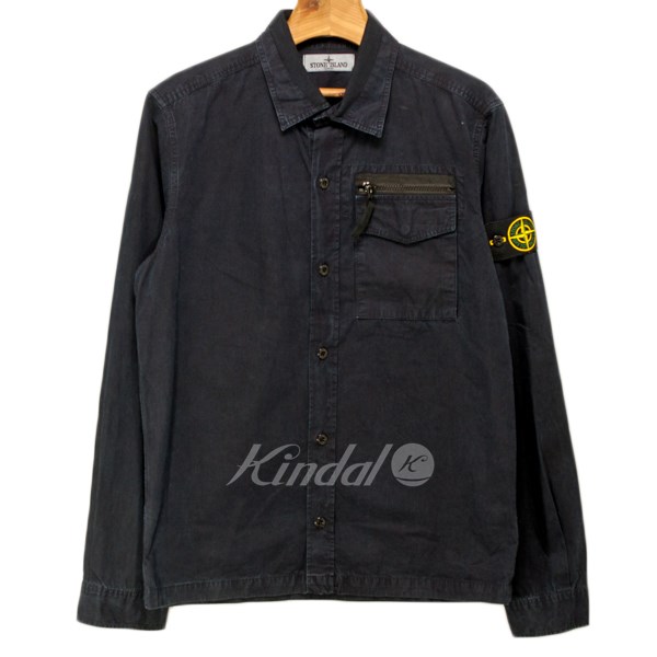 定価7.9万】StoneIsland コットン ジップ シャツ ジャケット M（STONE 