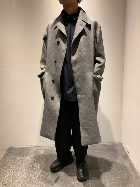 新品 AURALEE DOUBLE FACE CHECK LONG COAT