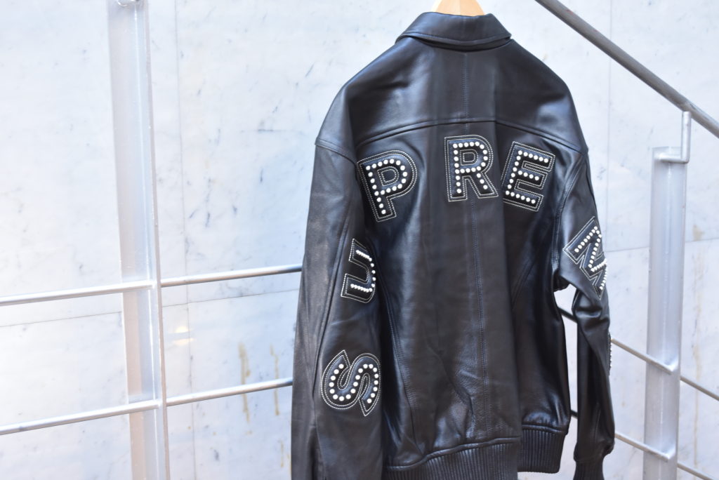 2018SS!!! SUPREME Studded Arc Logo Leather Jacket | カインドオル ...