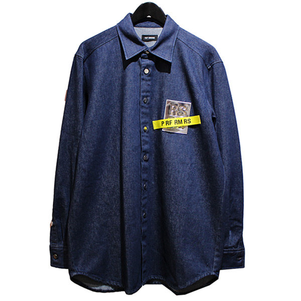 RAF SIMONS ラフシモンズ 19SS CARRY OVER DENIM SHIRT テープ パッチ デニムシャツ ブランド古着 買取
