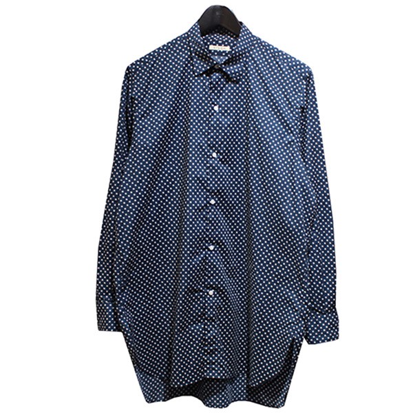 HEUGN James BLUE レギュラーカラー シャツ SHIRT 022