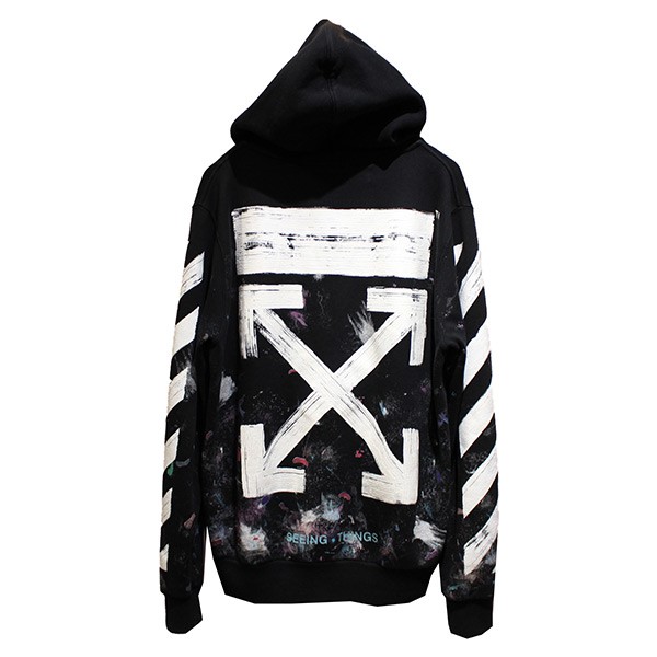 OFFWHITE オフホワイト 17AW Diag Galaxy Brushed Over HOODIE 