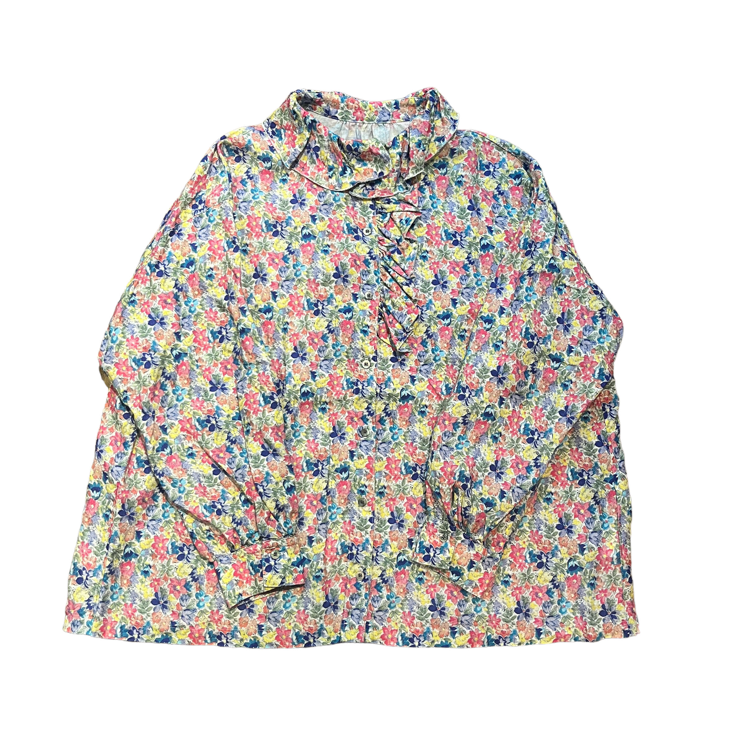 nest Robe/ネストローブ】の22AWﾘﾈﾝEnglish Gardenﾌﾟﾘﾝﾄﾗｯﾌﾙｶﾗｰﾌﾞﾗｳｽを 