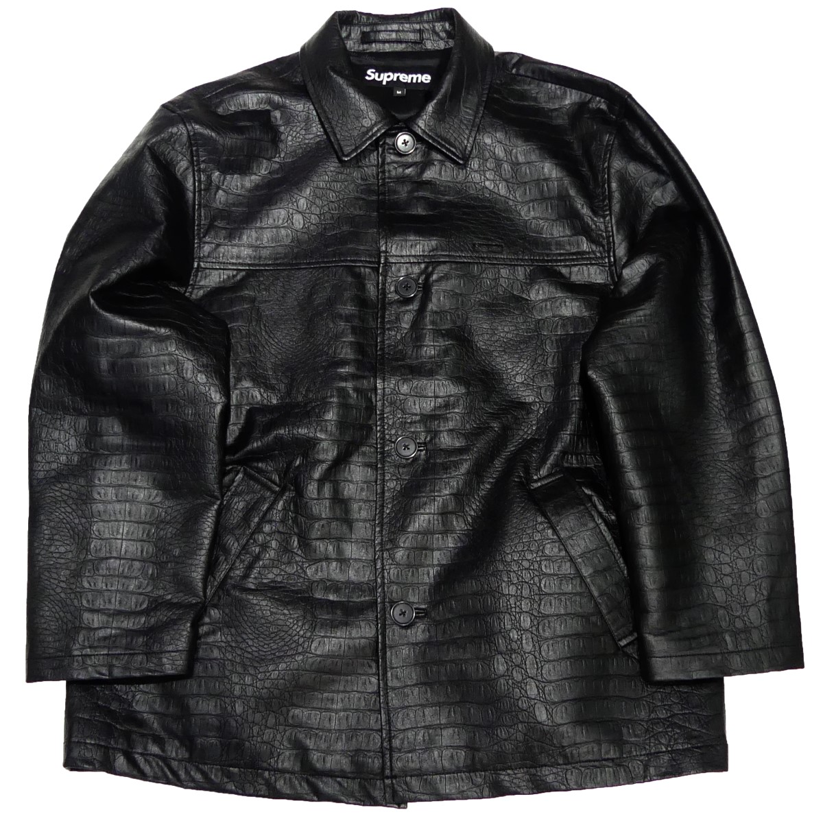 ジャケット・アウター supreme Faux Croc Car Coat Black Supreme Faux Croc Car Coat - メルカリ