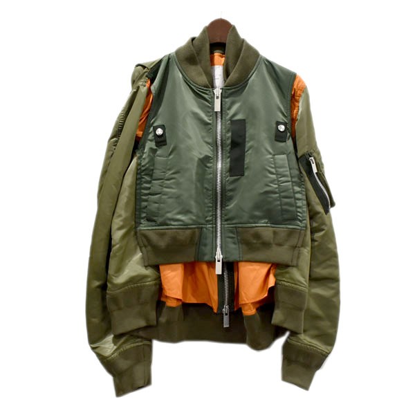 sacai 20ss ファブリックコンボ MA-1-