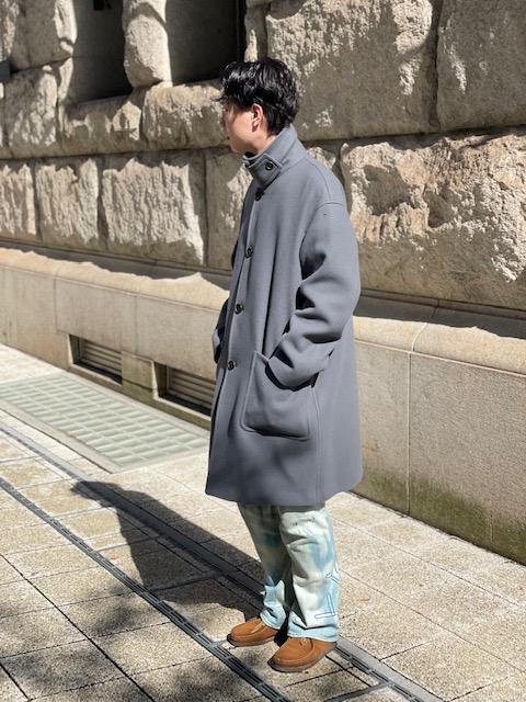 オーラリー　DOUBLE CLOTH SOUTIEN COLLAR COAT