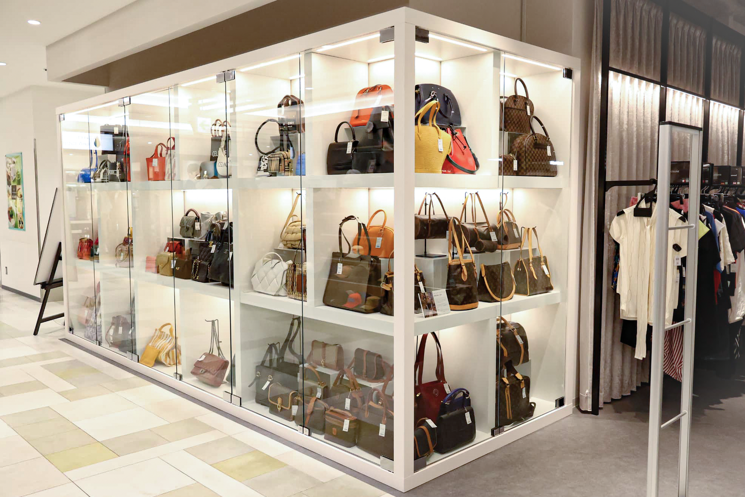 Bag display at Kindal Hiroshima PARCO