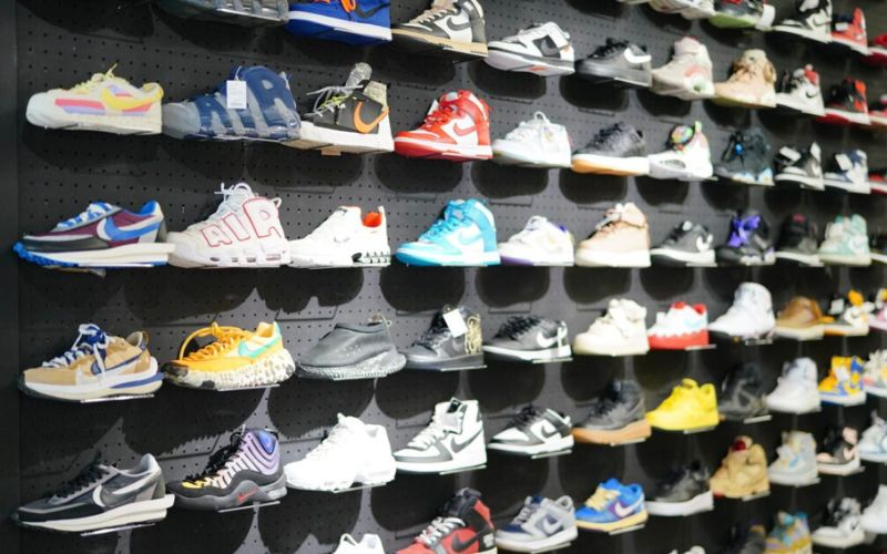 Sneaker Display at Kindal Shinsaibashi Amerikamura