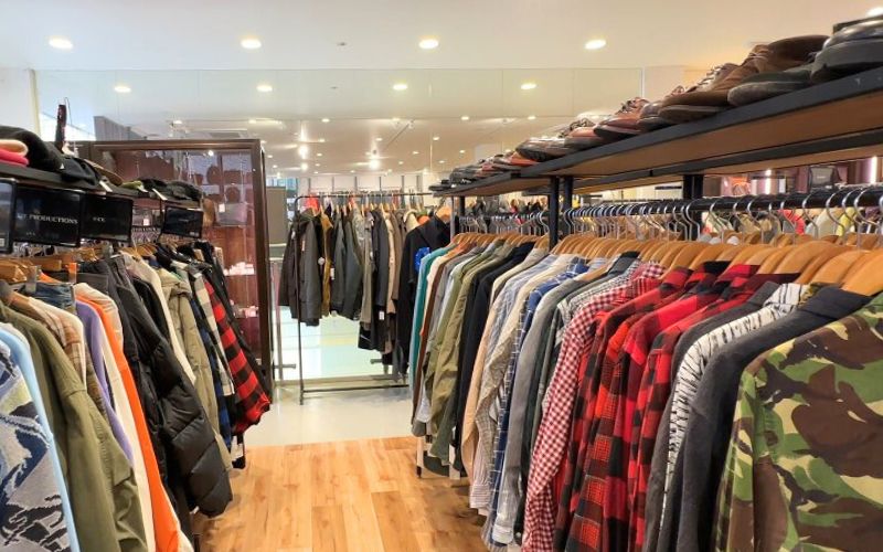 Menswear section at Kindal Umeda XROSS Chayamachi