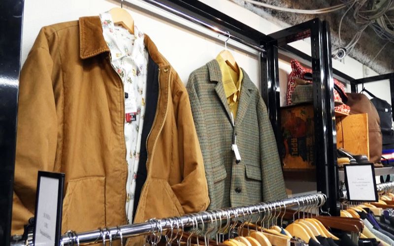 Clothing display at Kindal Nagoya Sakae