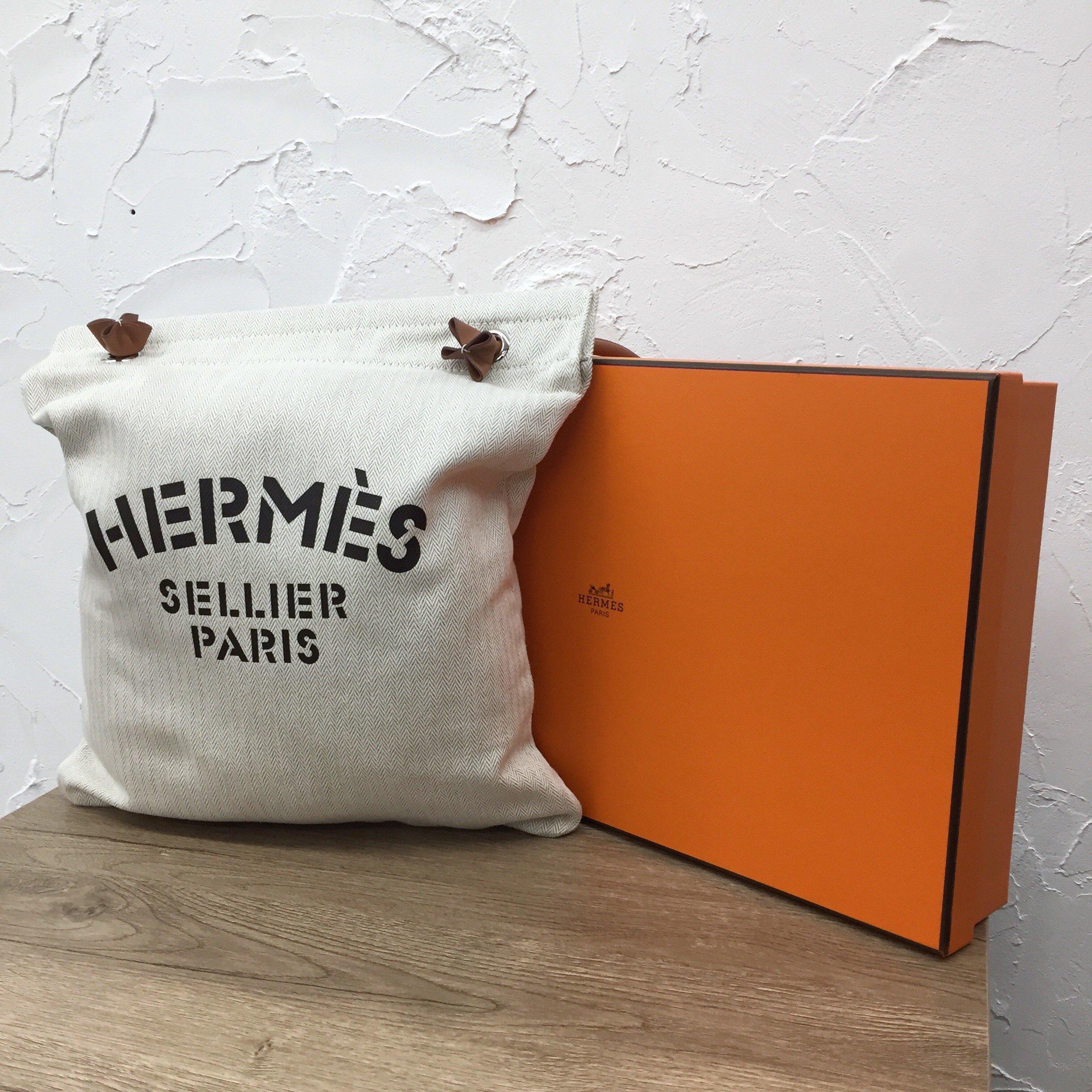 HERMES】エルメス ベアン 長財布 レザー オレンジ □I刻印