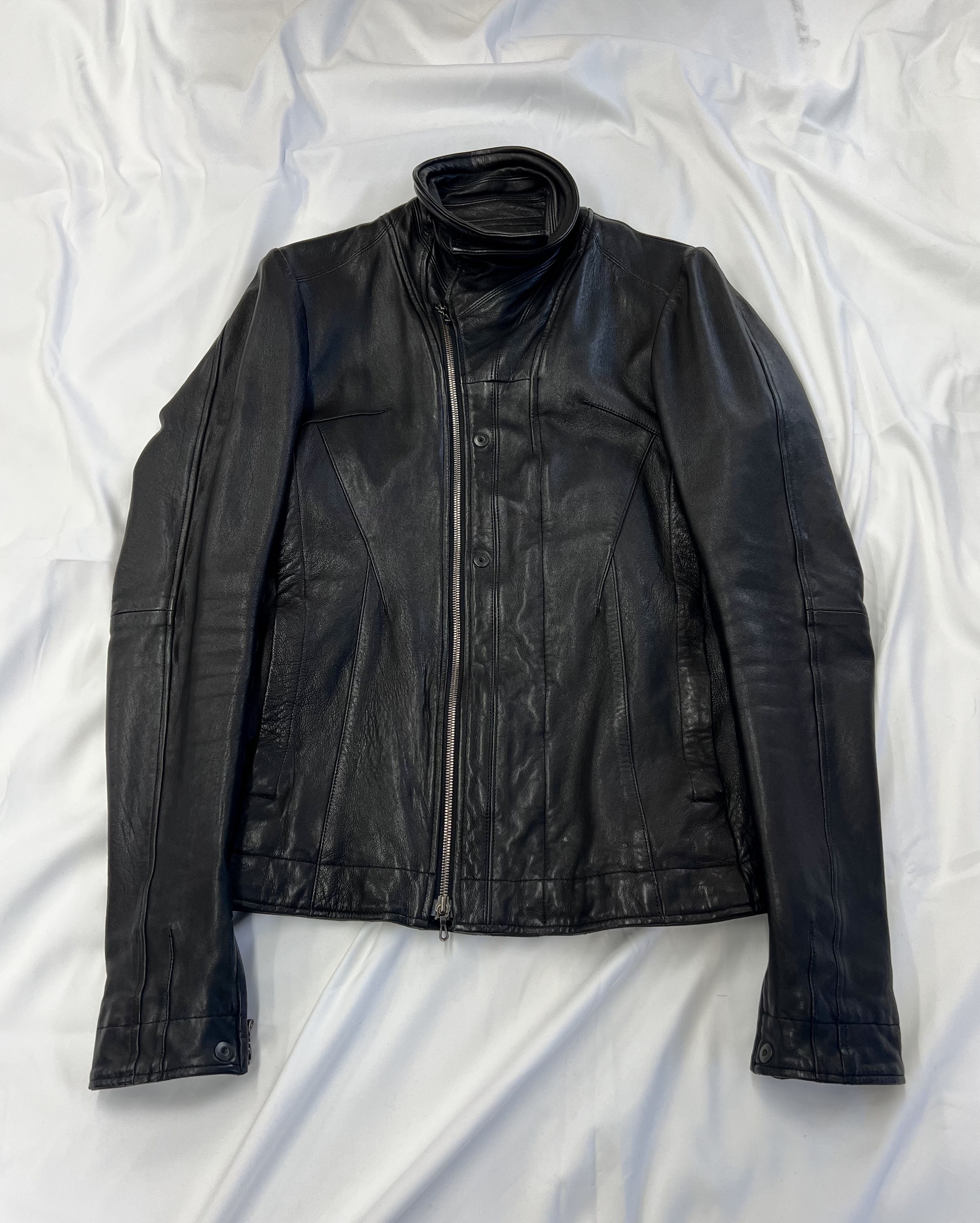 JULIUS◆カバードブルゾン◇1◇グレー◇ドレープ◇ジャケット◇2012◇ユリウス セール レオパードジャガードブルゾン （ブルゾン）｜GRACE