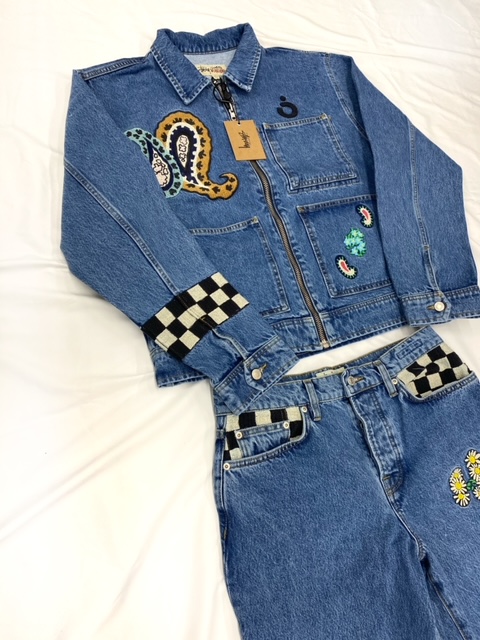 STUSSY×NOMA t.d. 】DENIM ZIP WORK JACKET BIG OL JEAN STONE WASH 