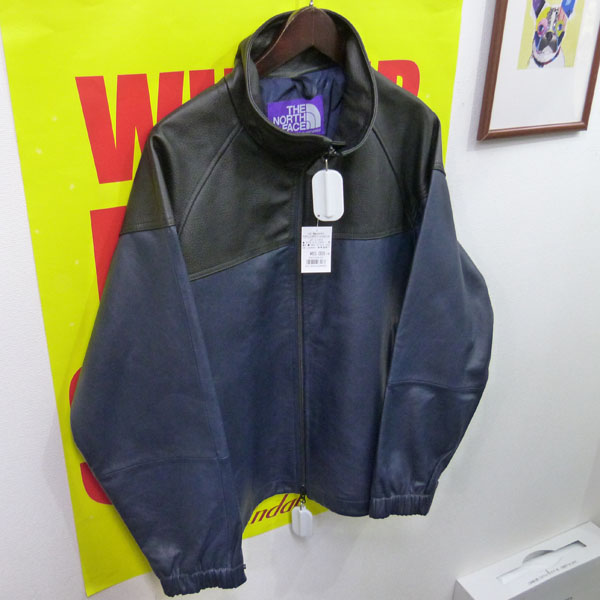 the north face purple label field leather jacket