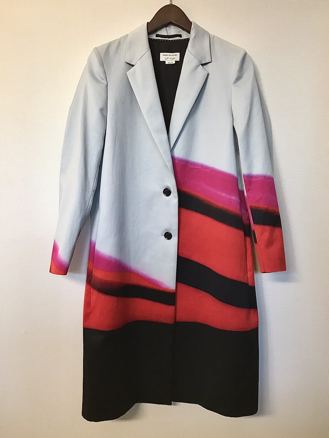 Dries Van Noten ×Len Lye 】21SSグラデーションストライプコート  