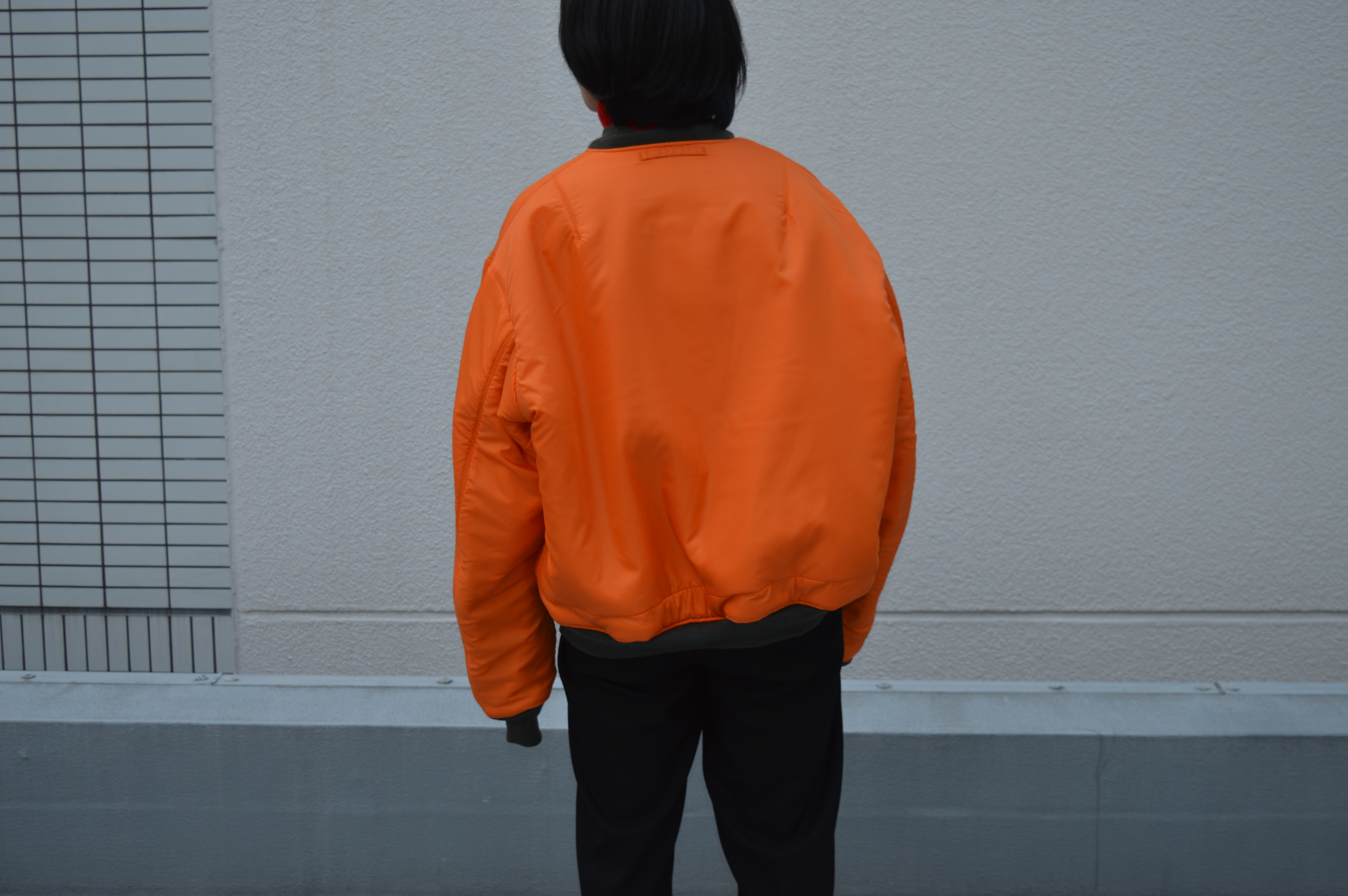 UNUSED - Orange × White 柄MA-1 | gulatilaw.com
