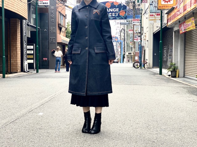 PRADA ステンカラーコート 茶色かっ