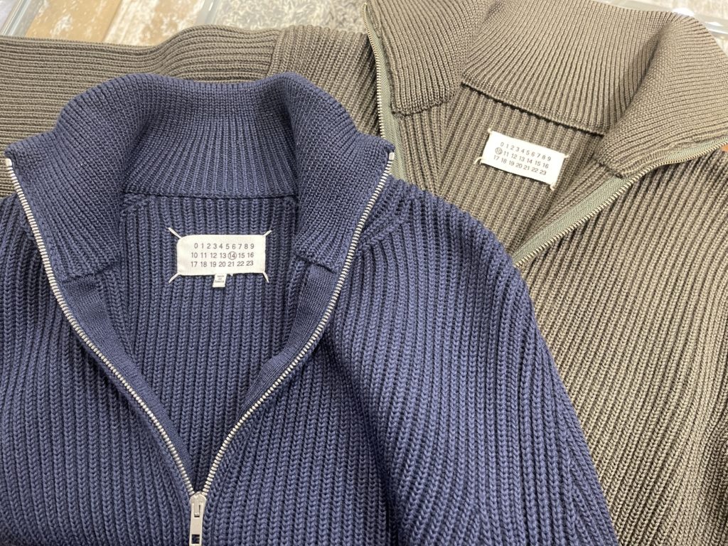 Maison Margiela】ドライバーズニット【ネイビー・ダークグリーン買取  
