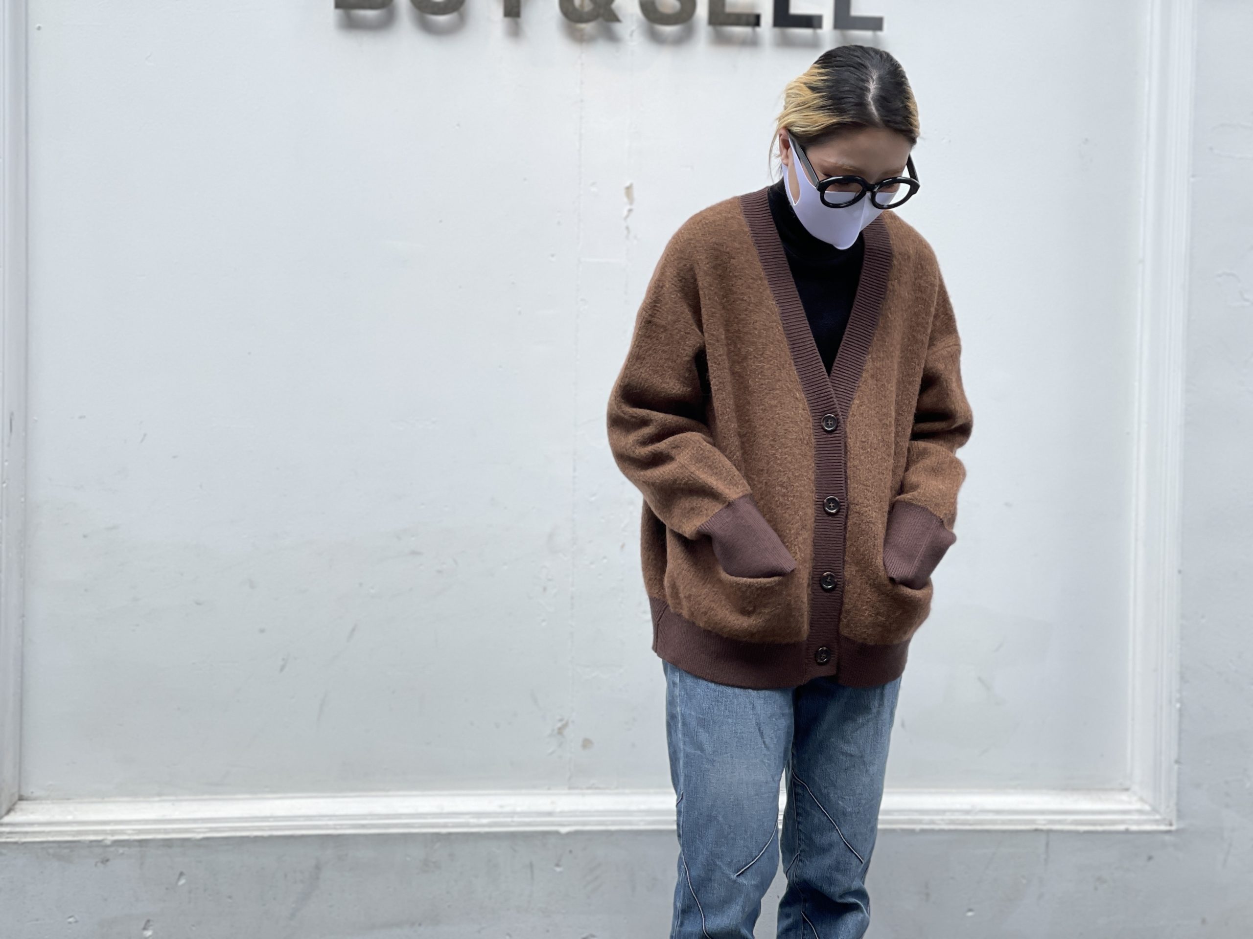 MACHATT マチャット シャギーモヘアニットカーディガン 