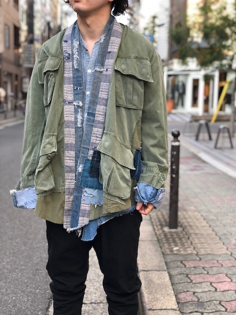 大阪店舗 Greg Lauren グレッグローレン パーカー フード サイズ 2 再