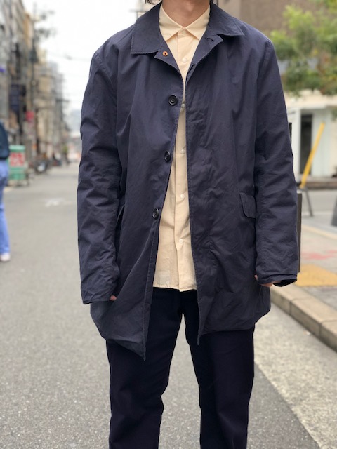 Paul Harnden ポールハーデン イギリス製 MAC COAT マックコート XS チャコール ステンカラー トレンチ アウター【Paul Harnden】