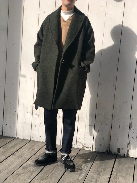 通販再入荷】 COMOLI comoli ショールカラーコート19aw グリーンの通販 by tomo's shop｜コモリならラクマ 