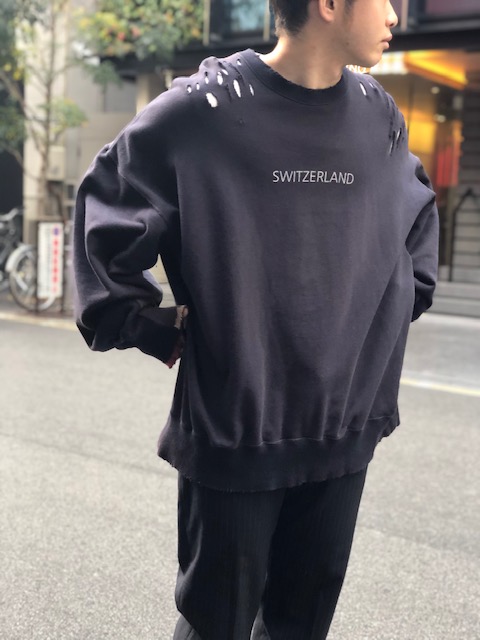 定番正規品 stein OVERSIZED REBUILD SWEAT ブラックM 得価最新作