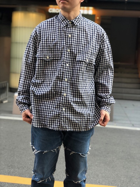 【早い者勝ち‼️】19SS ポータークラシックROLL UP SHIRT ネイビ