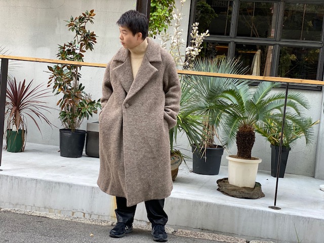 Blanc YM / Wool Pile Knit Coat-