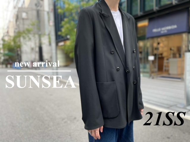 美品✨ SUNSEA  21SS SNM-BLUE w/耳 ジャケット