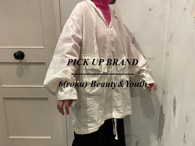 6(ROKU) BEAUTY&YOUTH】プルオーバーパーカー【買取入荷情報  