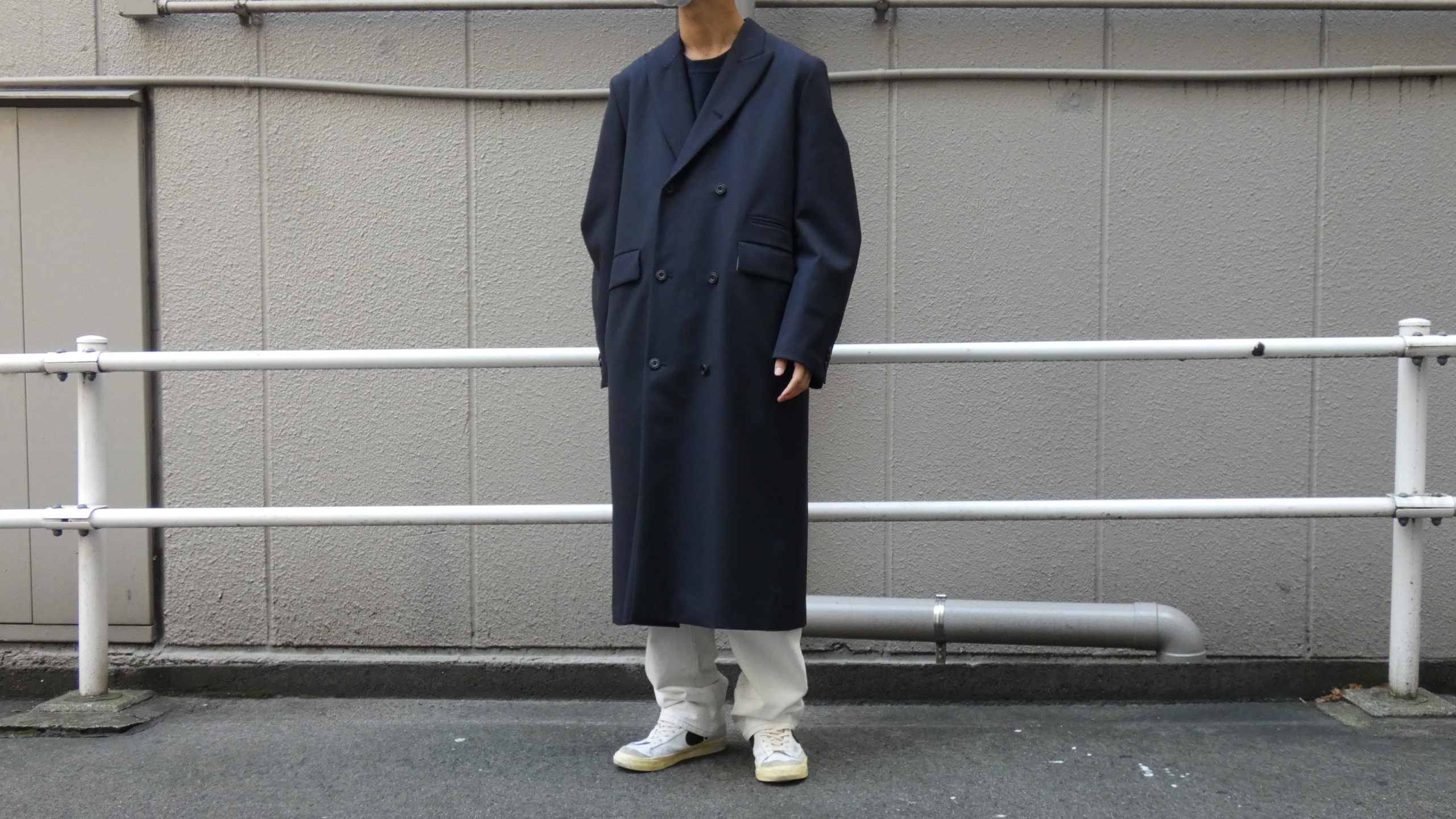 SUNSEA サンシー DOUBLE-BREASTED COAT BLACK｜ジャケット・アウター