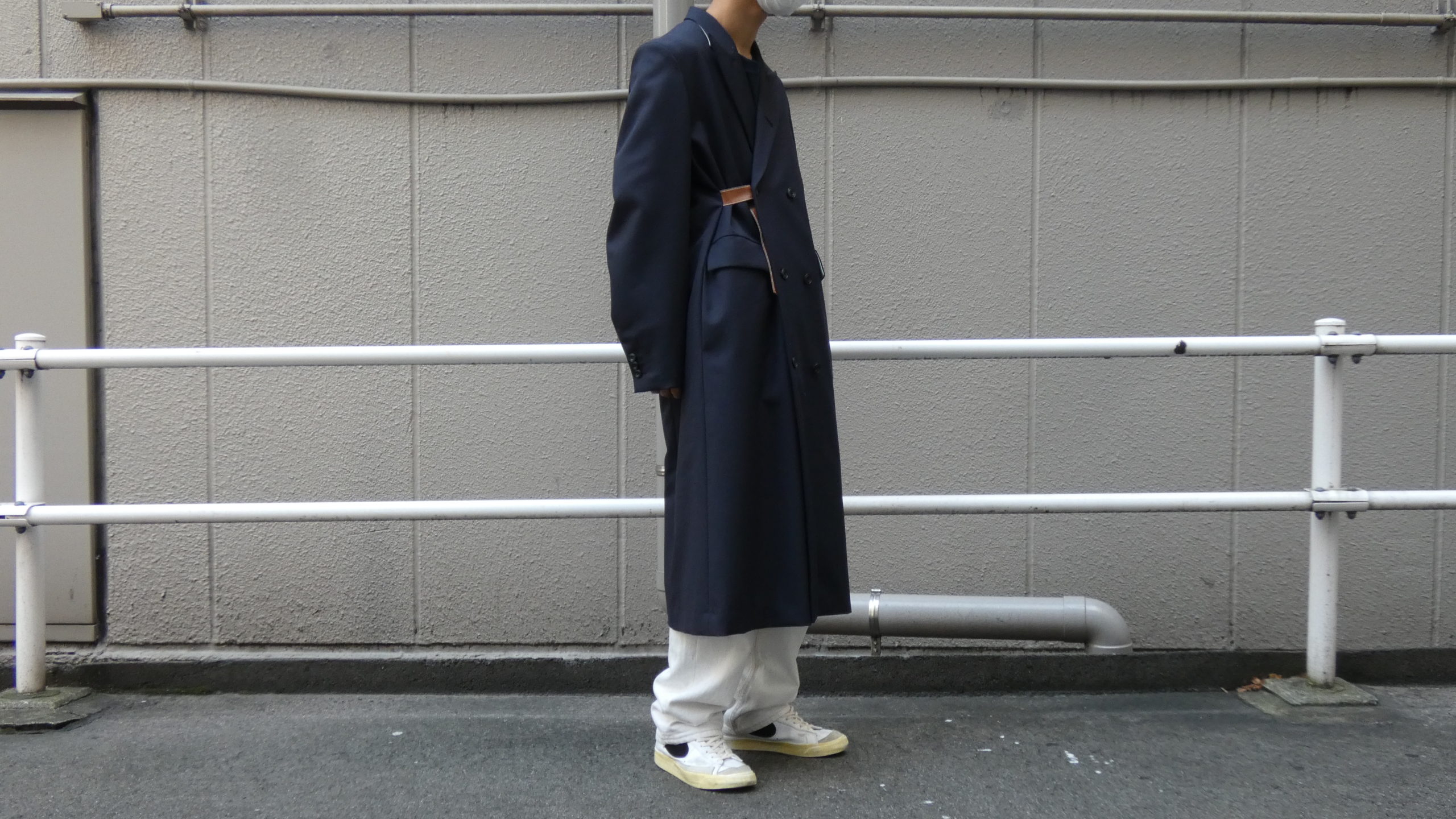SUNSEA/サンシー】Navy Double-Breasted Coat【買取入荷情報 