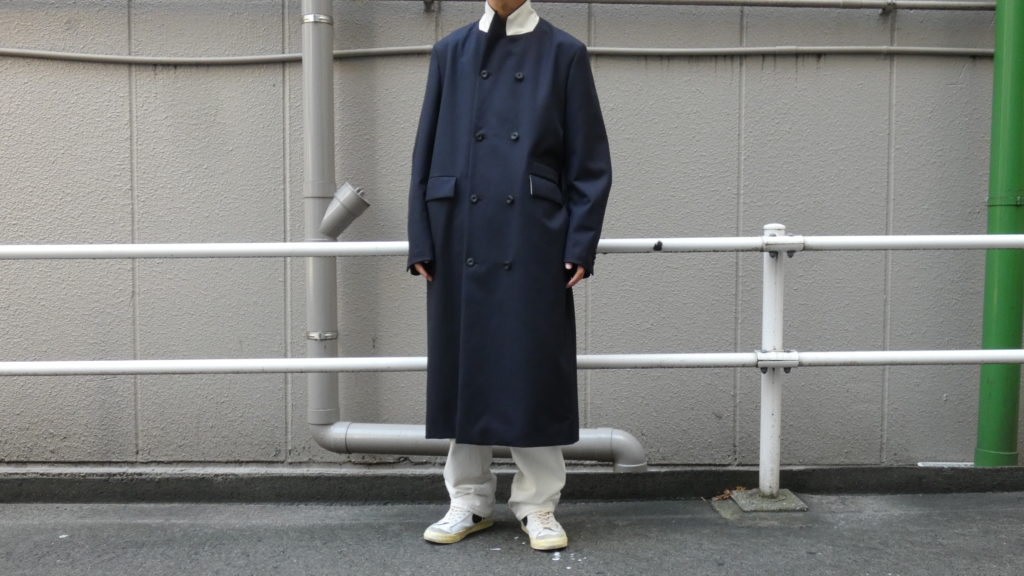 SUNSEA/サンシー】Navy Double-Breasted Coat【買取入荷情報 