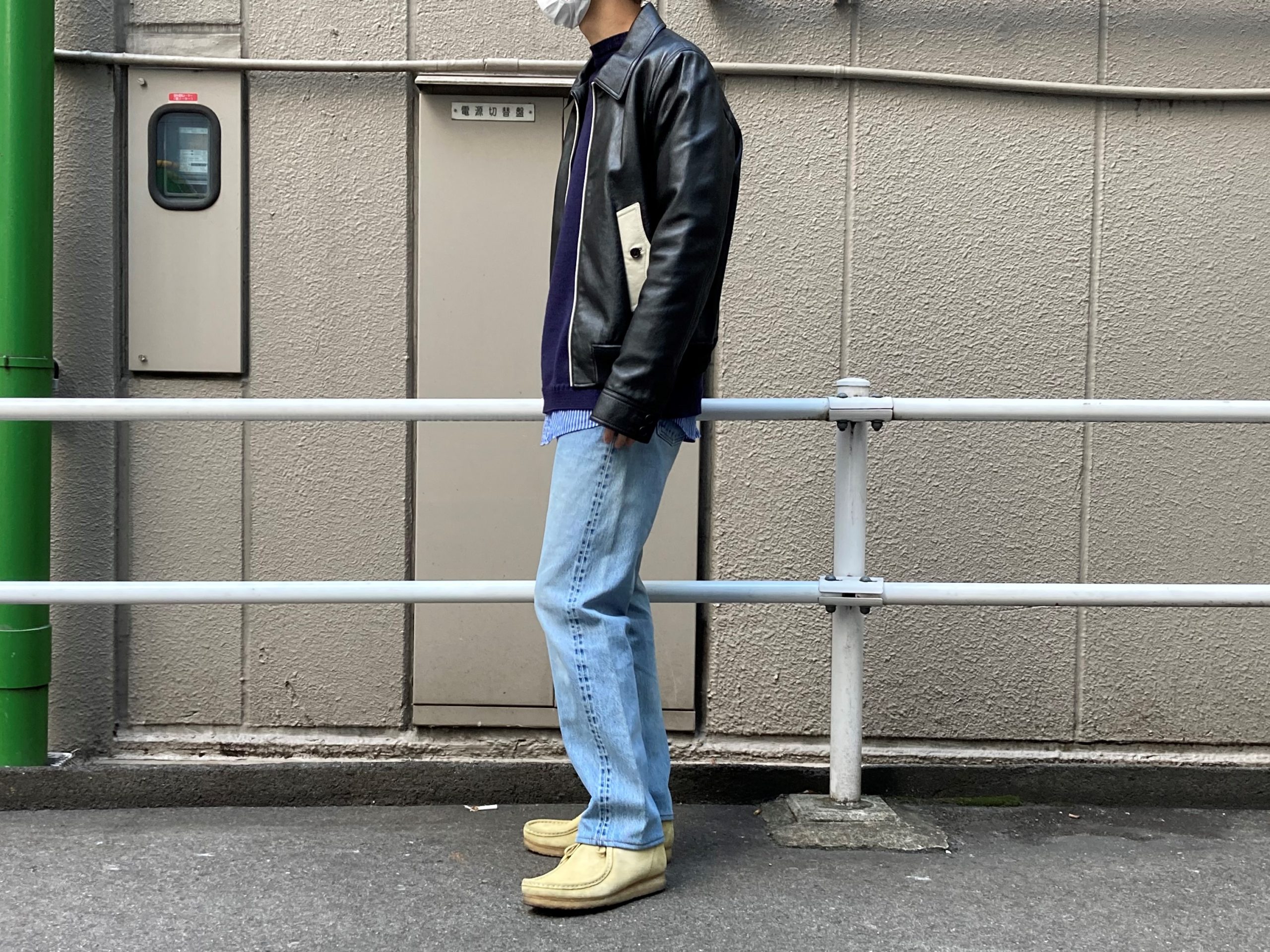 SAINT LAURENT PARIS/サンローランパリ】ジップアップシープレザー 