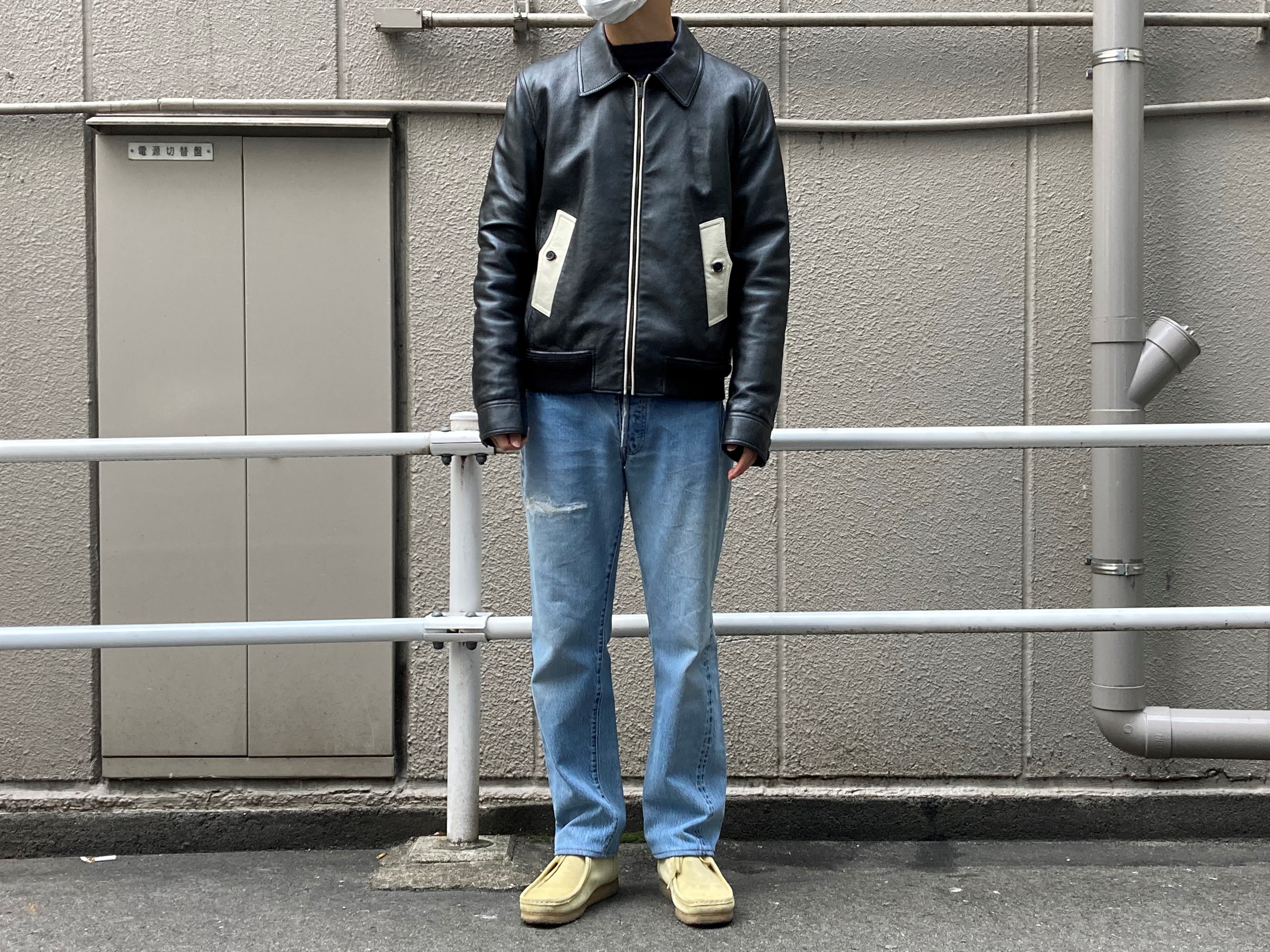 SAINT LAURENT PARIS/サンローランパリ】ジップアップシープレザー 