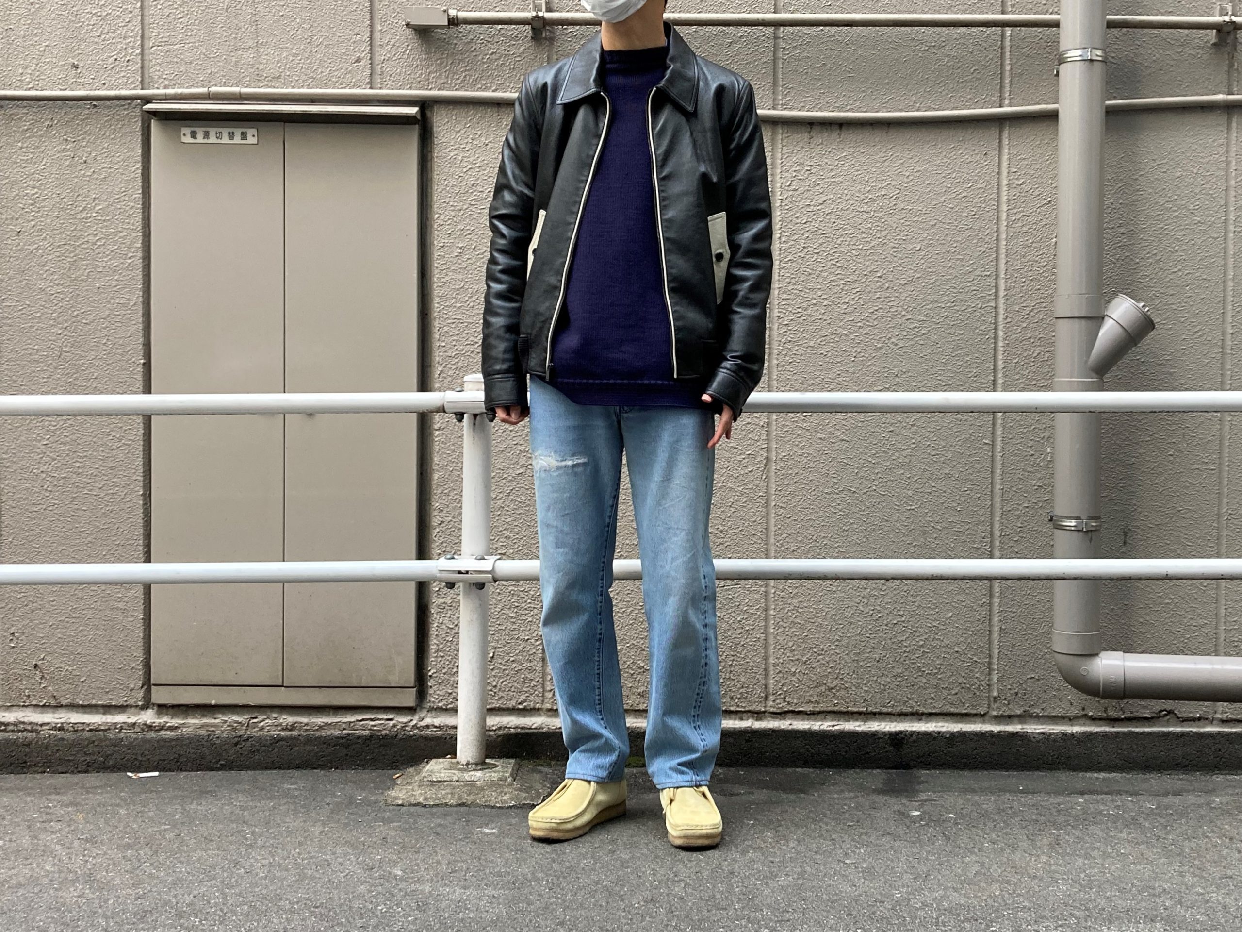 SAINT LAURENT PARIS/サンローランパリ】ジップアップシープレザー 