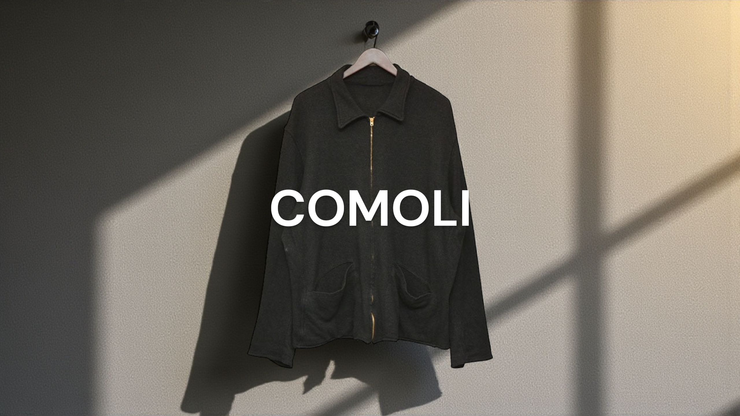 COMOLI 25SS ウール和紙ジップショートジャケット 3 新入荷】COMOLI 25SS ウール和紙 ジップショートジャケット B01-06006