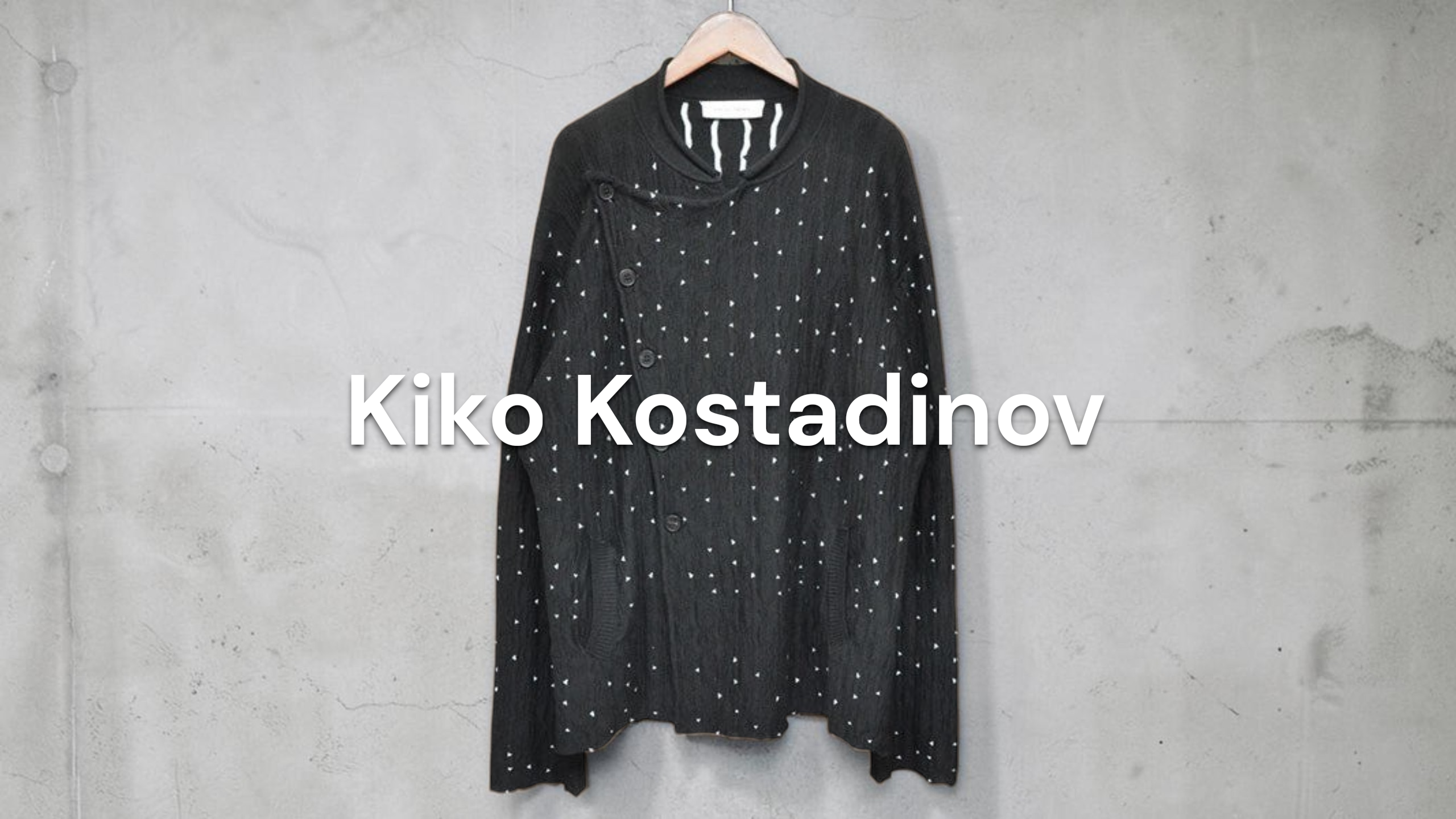 新入荷】Kiko Kostadinov 2025AW RADAY KNITTED JACKET ブラック