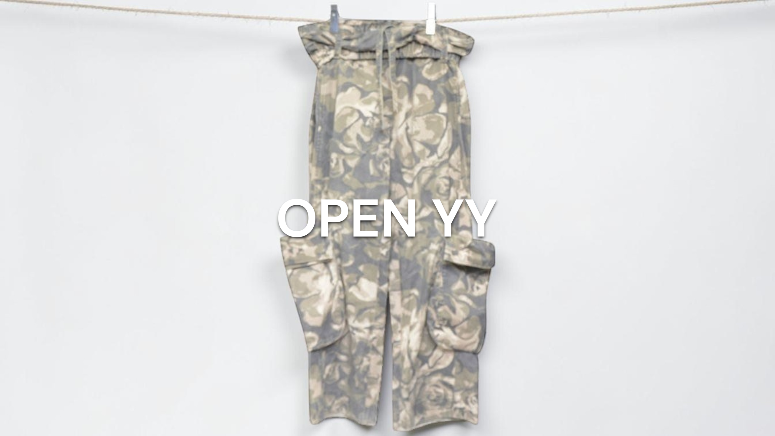 新入荷】OPEN YY 2024SS CAMO ROLLED WAIST CARGO PANTS カモフラ
