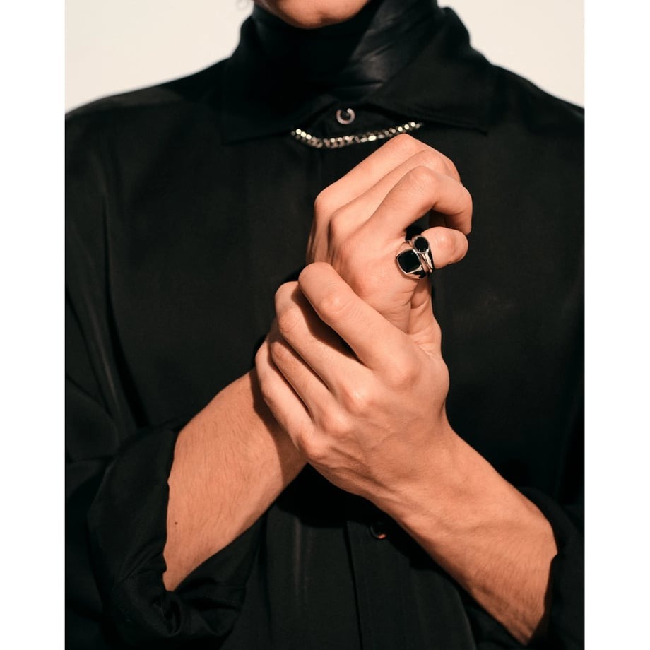 新入荷】TOM WOOD トムウッド Joe Ring Polished Onyx オニキスリング