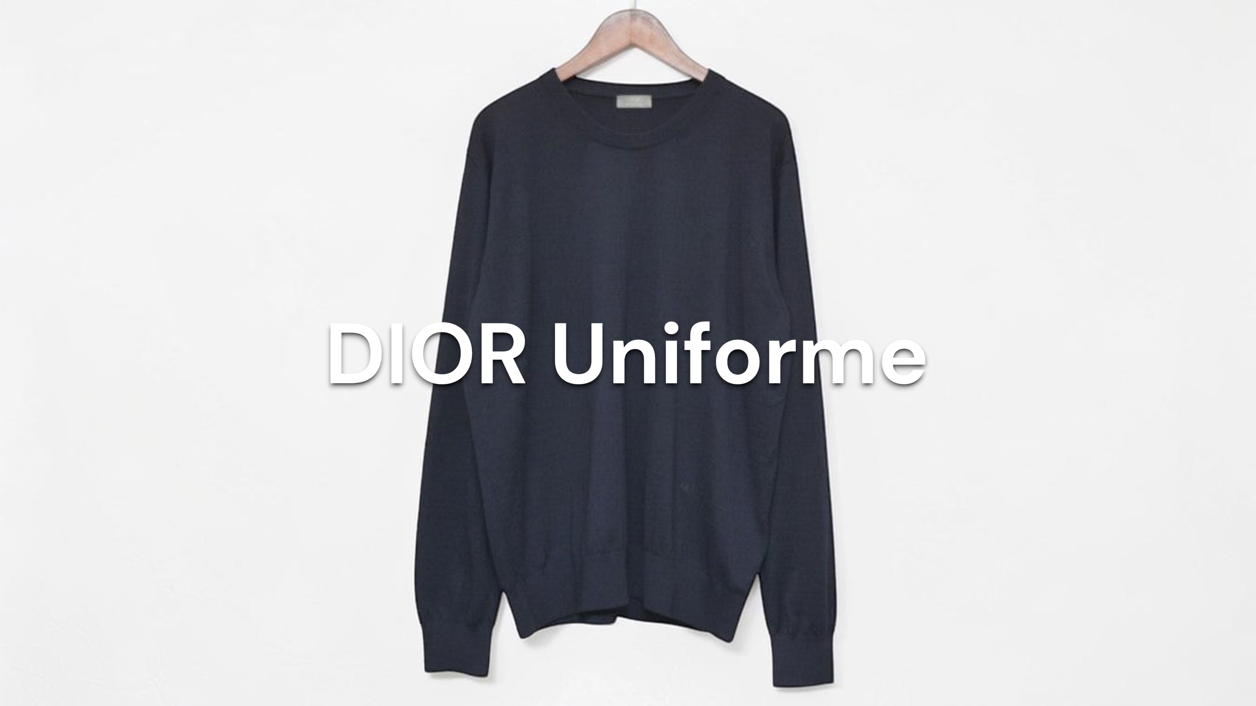新入荷】DIOR Uniforme ロゴ刺繍クルーネックニット セーター ネイビー