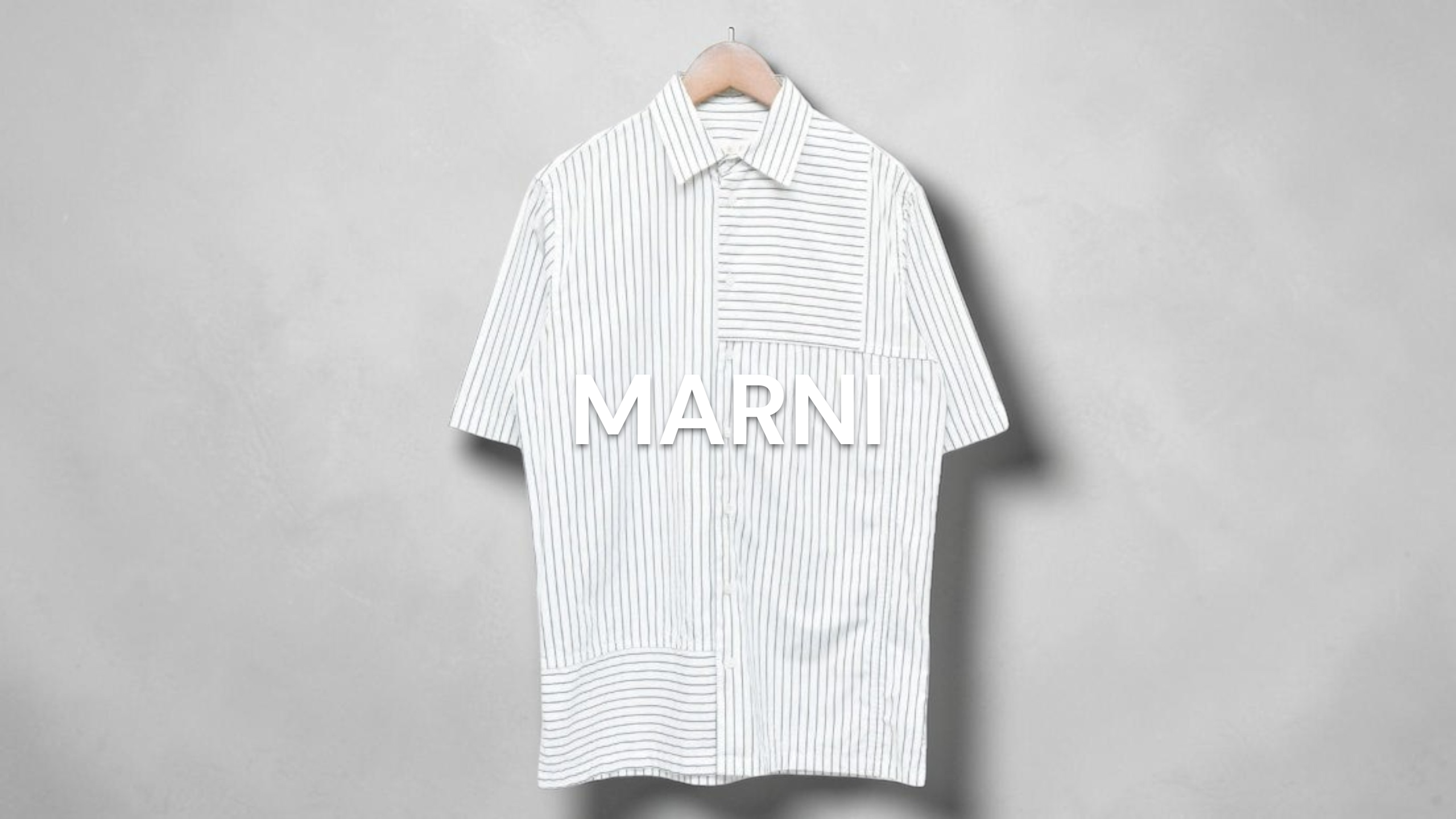 新入荷】MARNI（マルニ） CAMP COLLAR WHITE STRIP SHIRT キャンプ