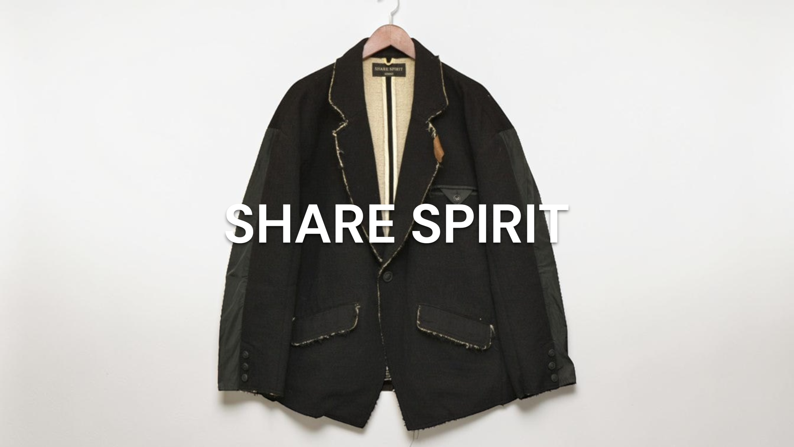 新入荷】SHARE SPIRIT(シェアスピリット) WOOL LINEN JACKET ブラック