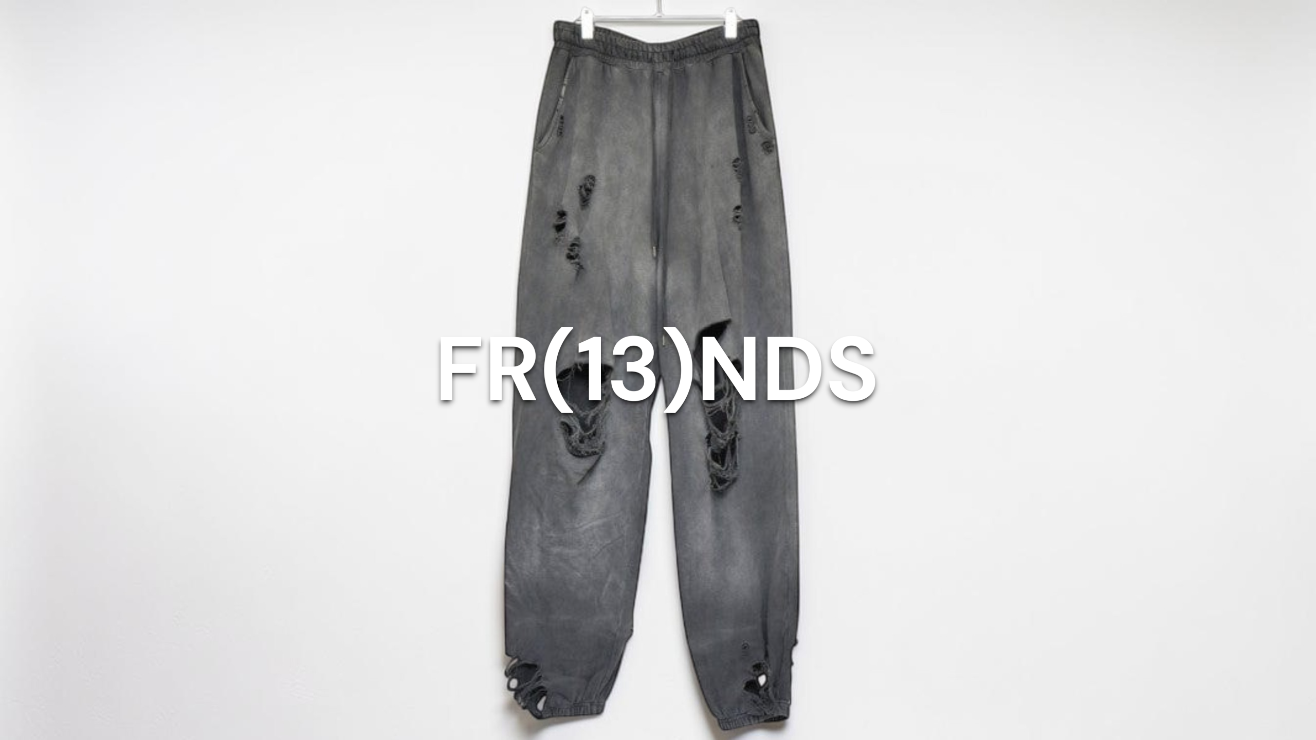 新入荷】FR(13)NDS(フレンズ) ダメージワイドスウェットパンツ グレー