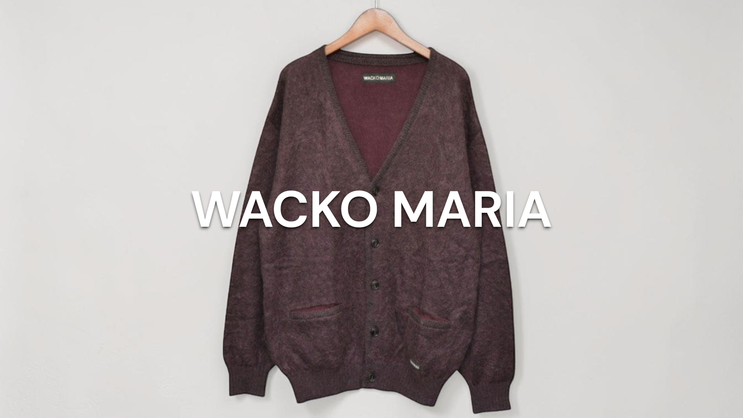 新入荷】WACKO MARIA(ワコマリア) 2025AW MOHAIR CARDIGAN パープル XL