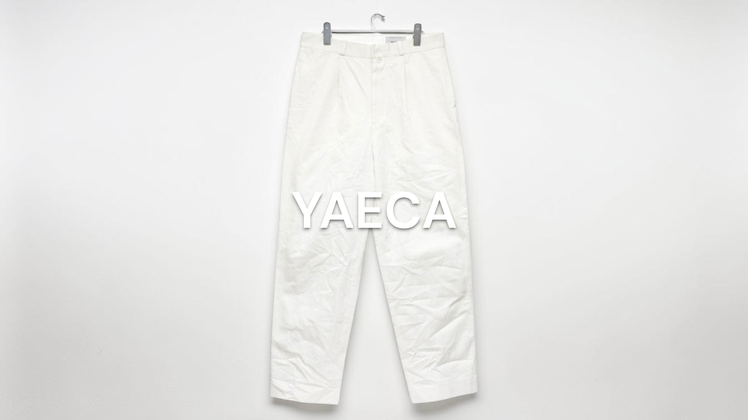 新入荷】YAECA(ヤエカ) チノパンツ タックチノパン 15612 ホワイト