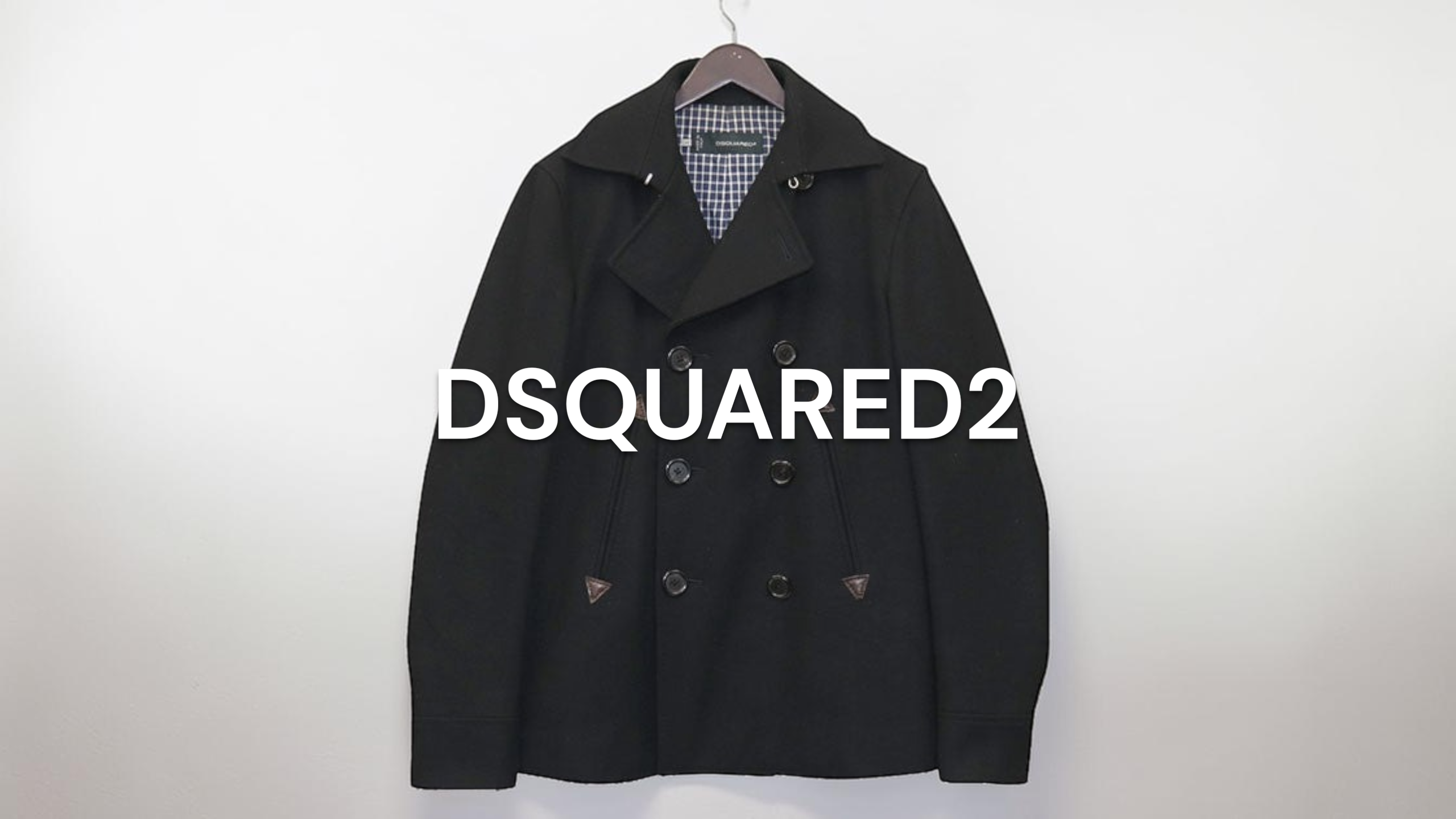 新入荷】DSQUARED2（ディースクエアード） Pコート ブラック 44