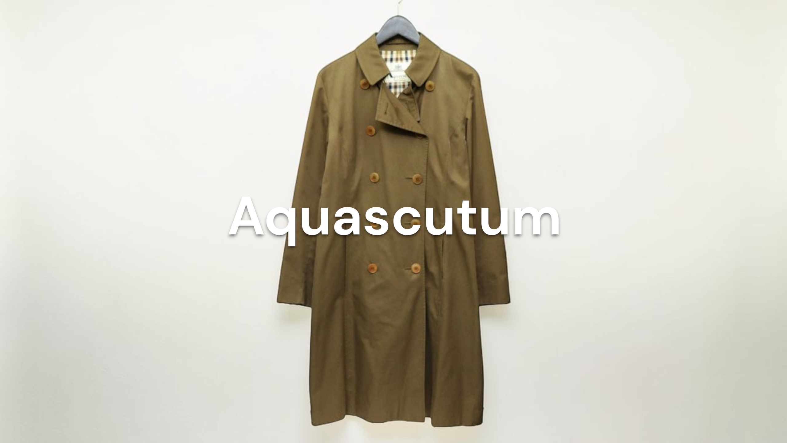 新入荷】Aquascutum（アクアスキュータム） トレンチコート ブラウン