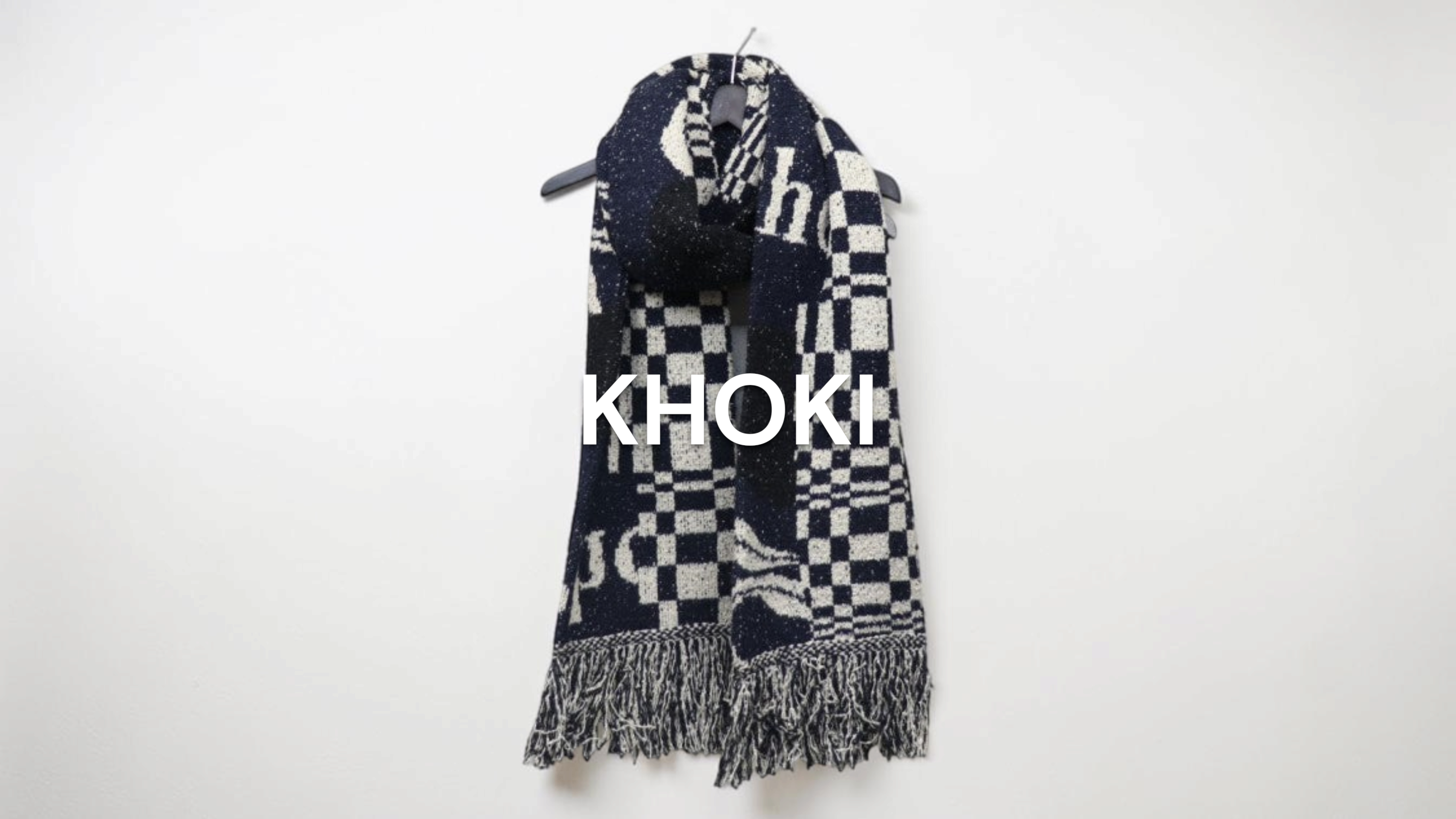 新入荷】KHOKI（コッキ） 2024AW Intarsia-knit muffler 総柄マフラー